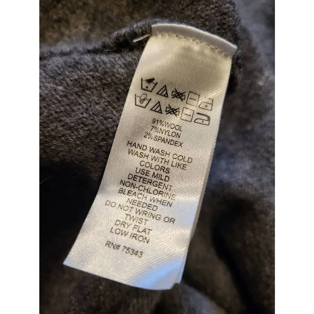 NWT Tahari Skirt Women's Large Grey Wool Skater Mini Soft Warm Side Zip